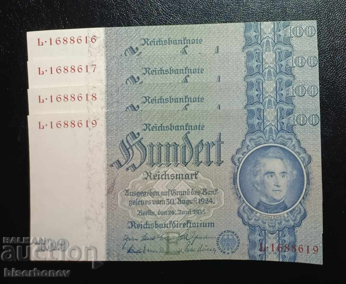 Germania, Germania, 4 x 100 mărci 1935, UNC
