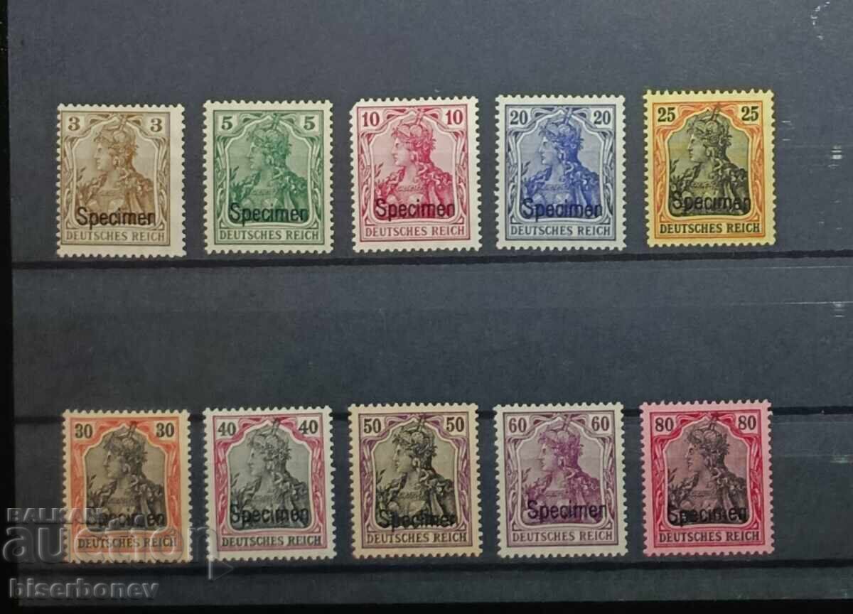 Germania, Germania, timbre poștale - specimen 1902-1919