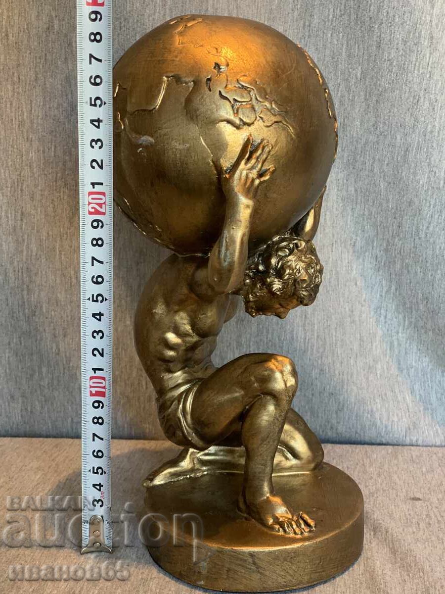 Аукцион Скулптура на Атлас Титан, държащ глобус Аукцион Скулптура на Атлас Титан, държащ глобус