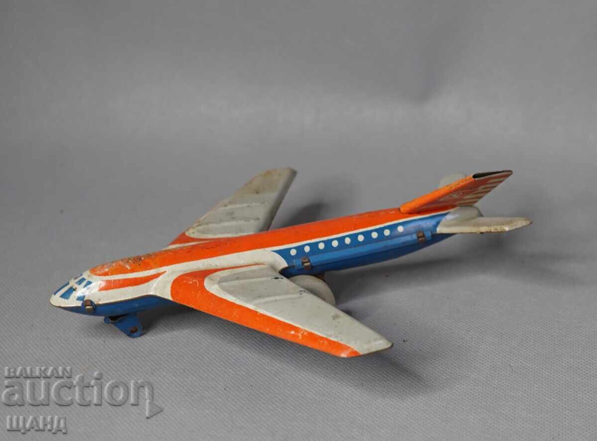 Стара Руска метална  играчка модел самолет