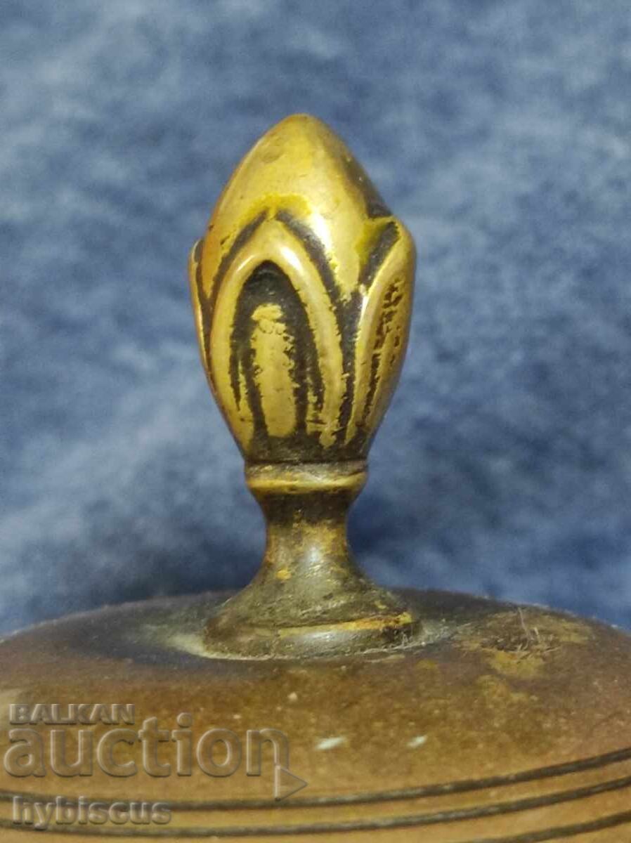 Αντίκα ολλανδικό ορειχάλκινο δοχείο για καπνό - 5