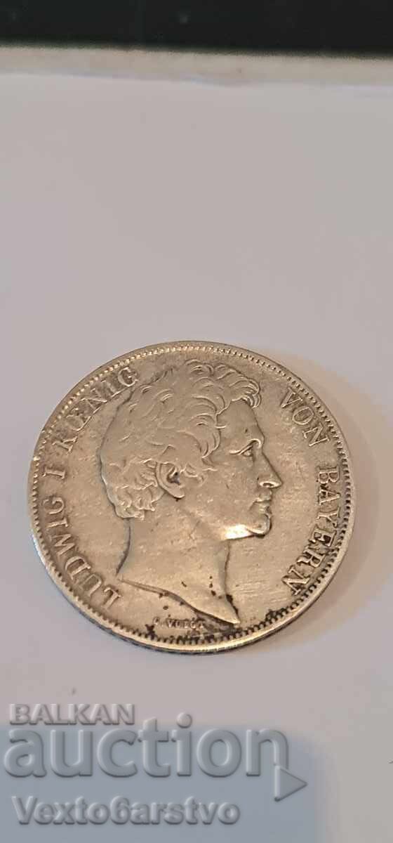 Монета- 1 гулден 1842 г.Сребро 900- 10.6 гр. Германия-БЗЦ. Монета- 1 гулден 1842 г.Сребро 900- 10.6 гр. Германия-БЗЦ.