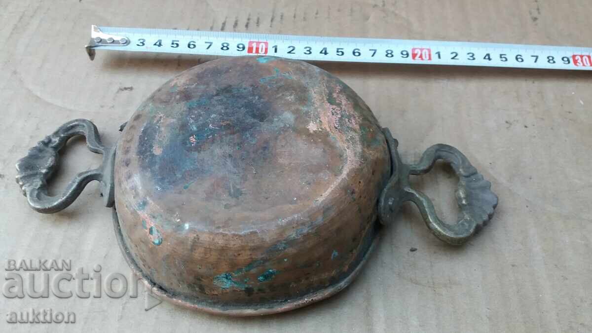 КОВАНА ВЪЗРОЖДЕНСКА БАКЪРЕНА КУПА, ПОДНОС - ЧИНИЯ - 6