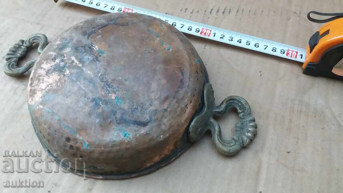 КОВАНА ВЪЗРОЖДЕНСКА БАКЪРЕНА КУПА, ПОДНОС - ЧИНИЯ - 6 КОВАНА ВЪЗРОЖДЕНСКА БАКЪРЕНА КУПА, ПОДНОС - ЧИНИЯ - 6