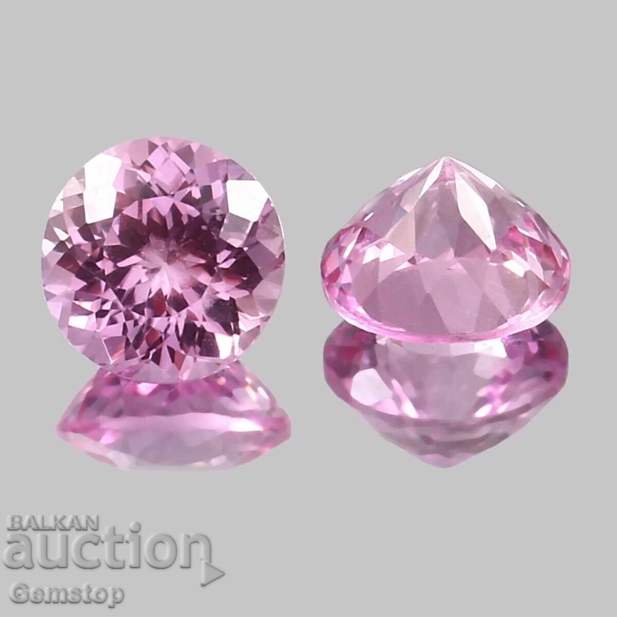 Livrarea BZC! 0.26 ct pereche de rubine difuze rotunde de la 1$!