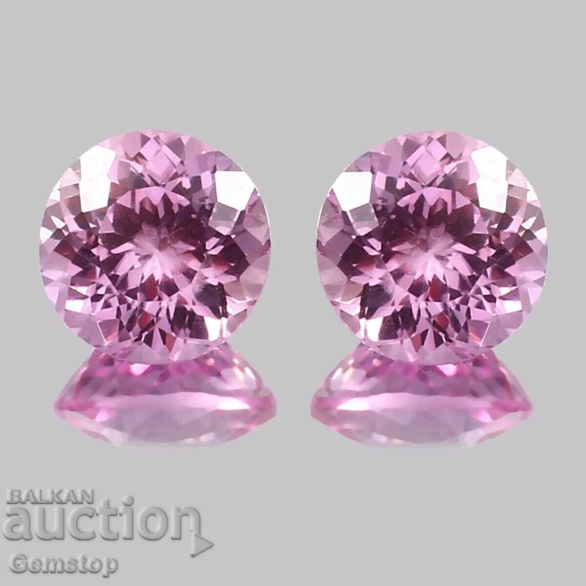 BZC! 0.26 ct pereche de rubine difuze rotunde de la 1$!