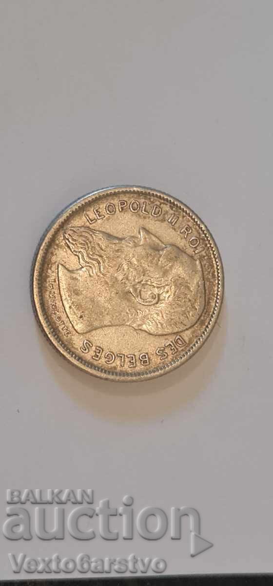 Νόμισμα - 2 φράγκα - Βέλγιο - 1904 - Ασήμι 835 - 10.6 γρ. - EF - 7 Νόμισμα - 2 φράγκα - Βέλγιο - 1904 - Ασήμι 835 - 10.6 γρ. - EF - 7