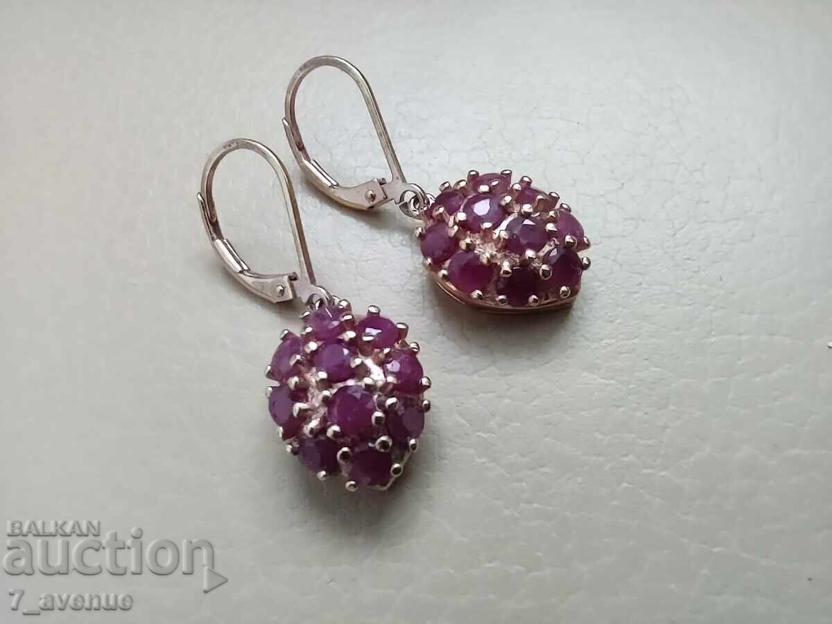 Ασημένια σκουλαρίκια με φυσικά Ρουμπίνια, επιχρύσωση 16.12.25 Ασημένια σκουλαρίκια με φυσικά Ρουμπίνια, επιχρύσωση 16.12.25