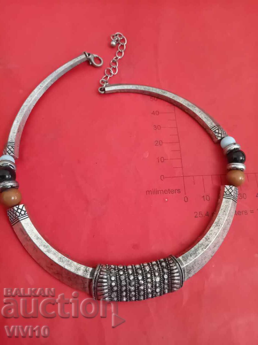 Antique metal necklace