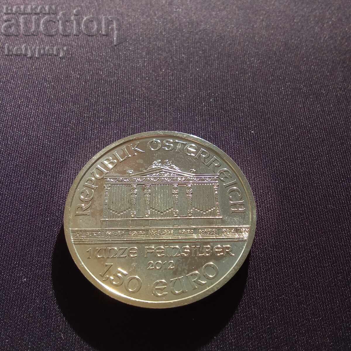 Licitație 1oz argint Filarmonica de la Viena 2012 Licitație 1oz argint Filarmonica de la Viena 2012