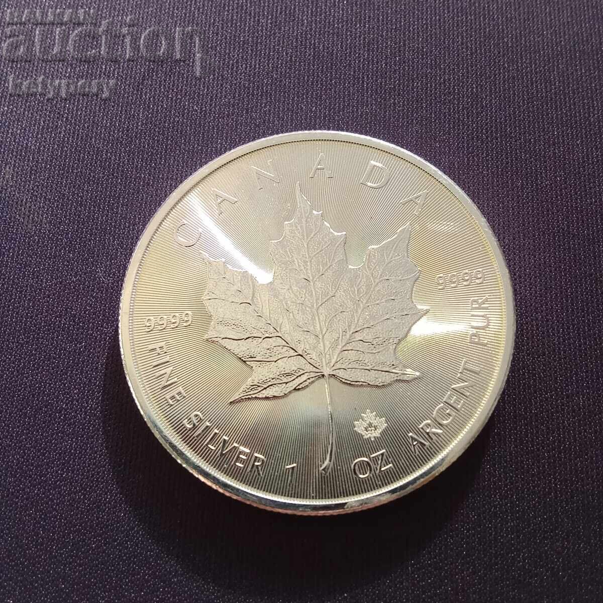 Аукцион 1oz сребро Кленов лист 2022 г Аукцион 1oz сребро Кленов лист 2022 г