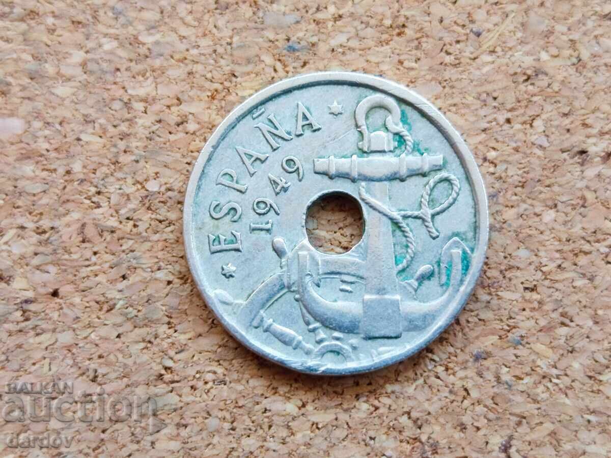 Испания 50 сантима, 1949 г. с цена € 1.18 | 2.31 лв.