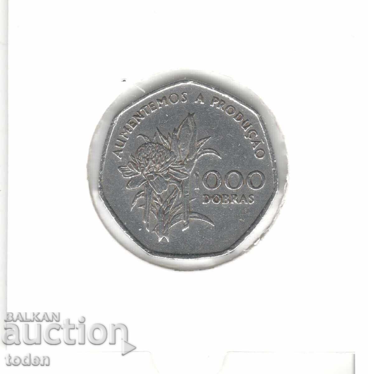 Аукцион São Tomé and Príncipe-1000 Dobras-1997-KM# 90-FAO