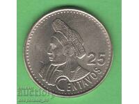 (¯`'•.¸ 25 centavos 1998 GUATEMALA UNC ¸.•'´¯)