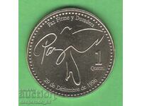 (¯`'•.¸ 1 quetzal 2006 GUATEMALA UNC ¸.•'´¯)