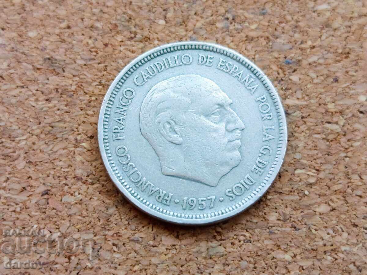 Испания 5 песети, 1957 г. с цена € 0.30 | 0.59 лв.