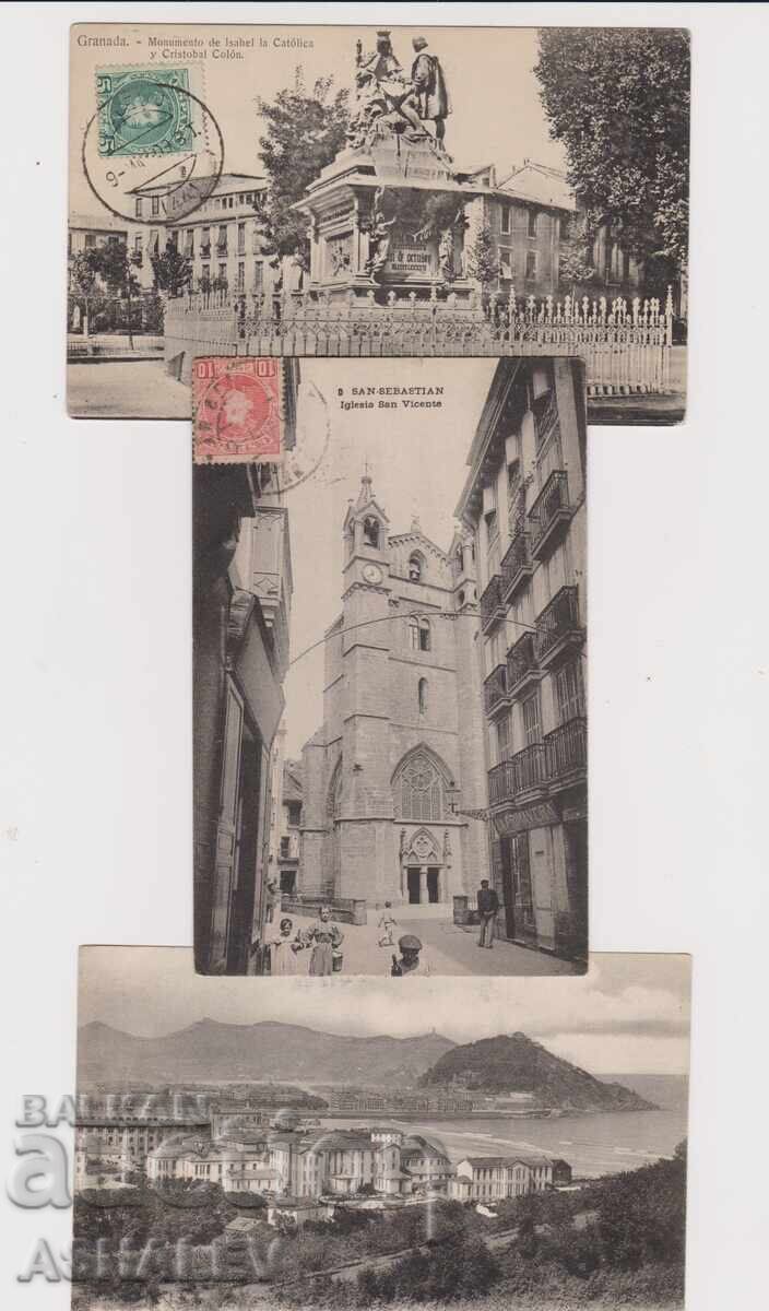 1909-călătorit 3 buc. Spania-San Sebastian