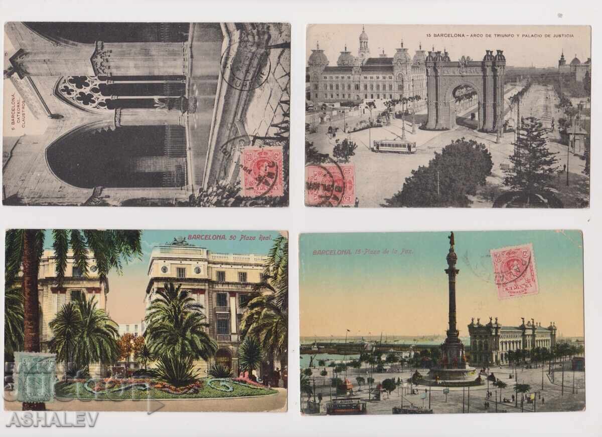 1913 - călătorit 4 buc. Spania - Barcelona 1913 - călătorit 4 buc. Spania - Barcelona