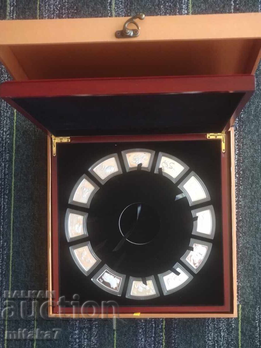 Set de monede lunare de argint 2000-2011, 1oz, China