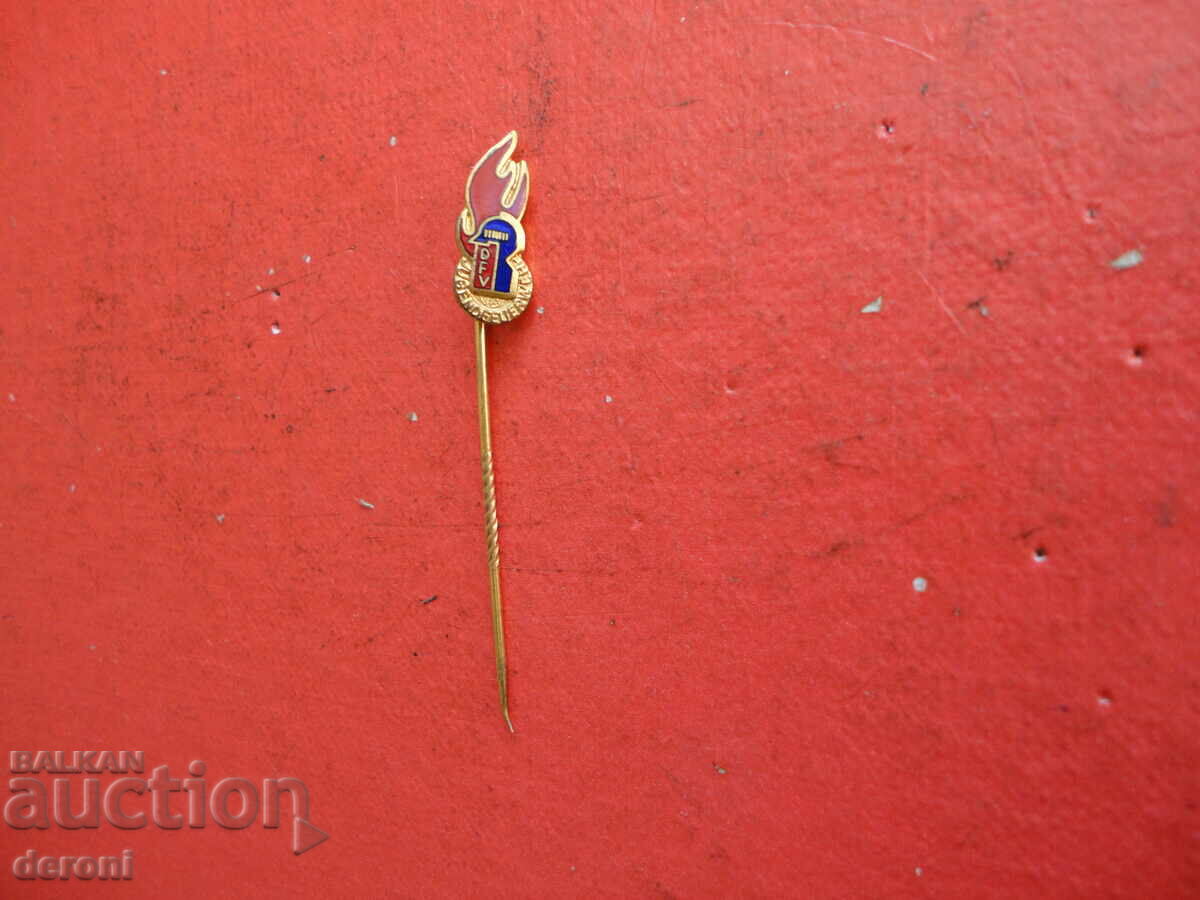 Firefighter badge sign of bronze enamel 1 - 6