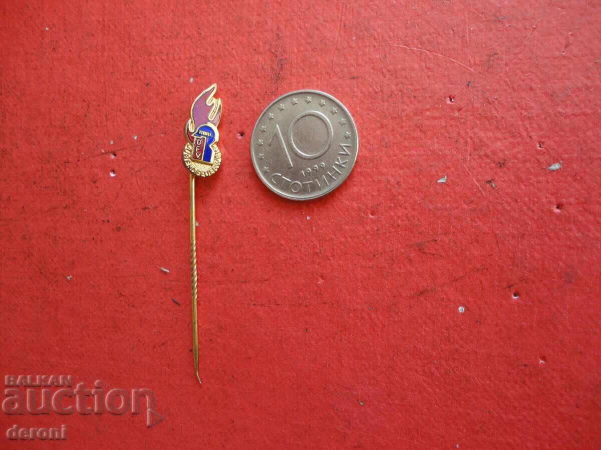 Firefighter badge sign of bronze enamel 1