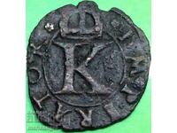 Κουατρίνο Κάρολος V Αψβούργων Ιταλία 1535-1556 μονογράμμα Κ