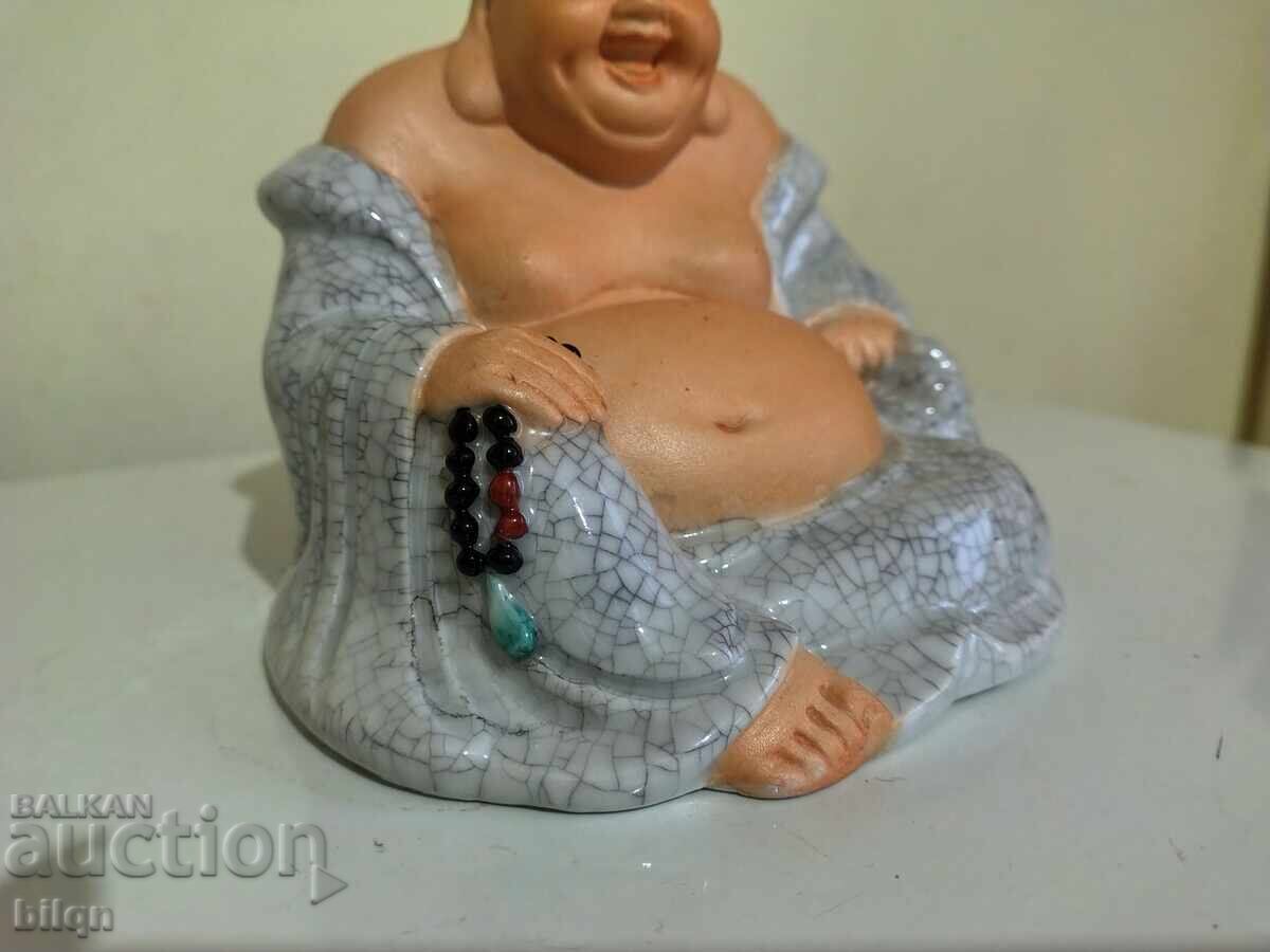 Аукцион Страхотна Порцеланова Статуетка Щастливия Буда