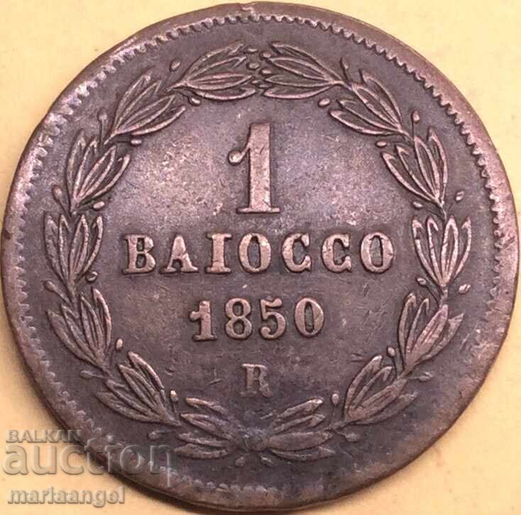 1 baioco 1850 Vatican ROMA 30mm bronz 2 - 7