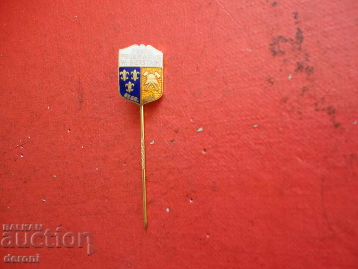 Пожарникарски знак значка бронз емайл 2 - 6