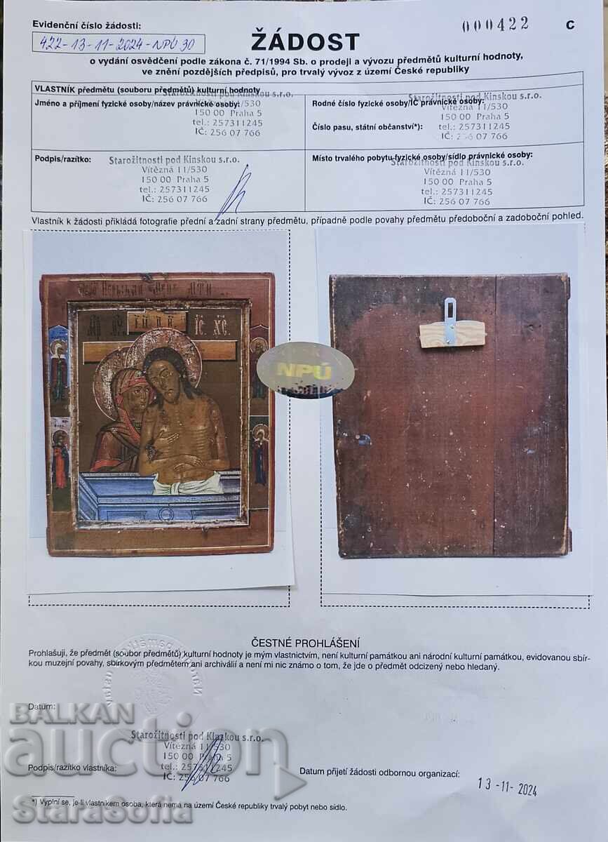 Icoană rusă originală, secolul XIX - 6