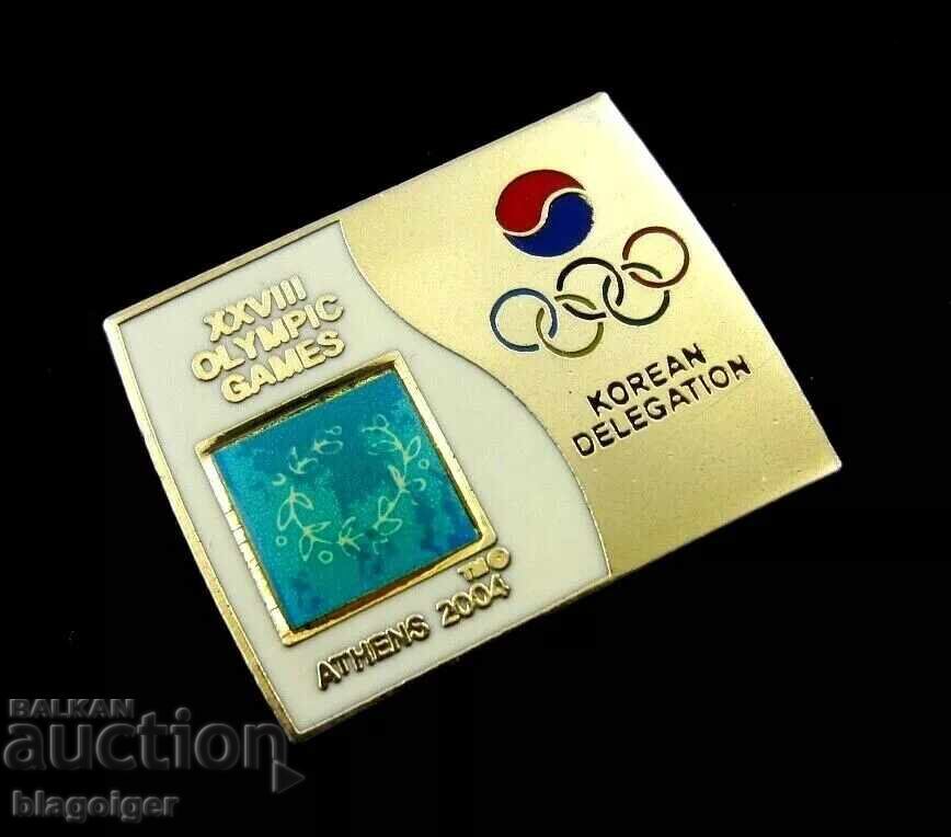 Delegația Coreeană pentru Olimpiada de la Atena 2004 - Insignă