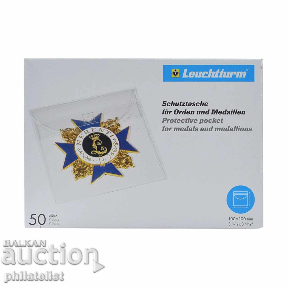 Leuchtturm - Plicuri transparente pentru medalii, ordine până la 90 mm cu preț € 18.41 | 36.01 BGN