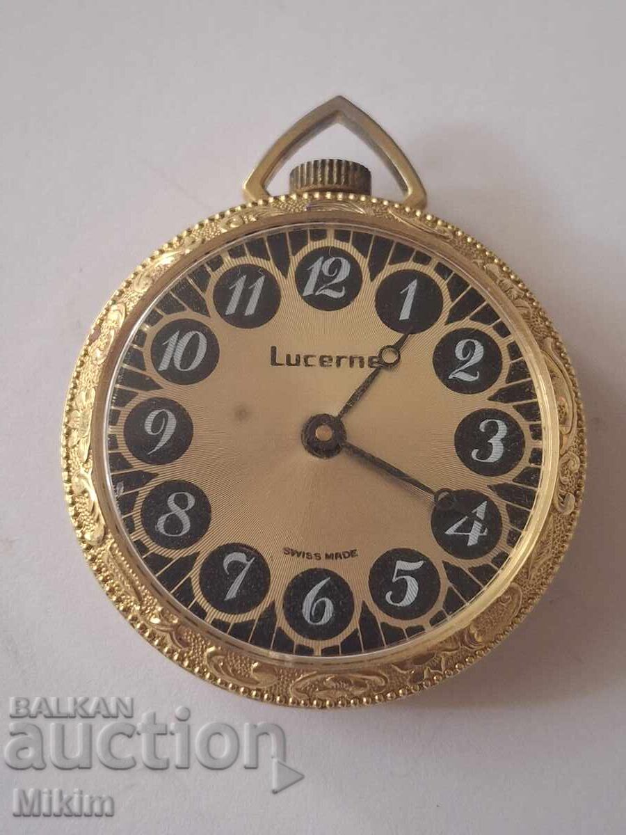 Επιχρυσωμένο ρολόι τσέπης Luccerne
