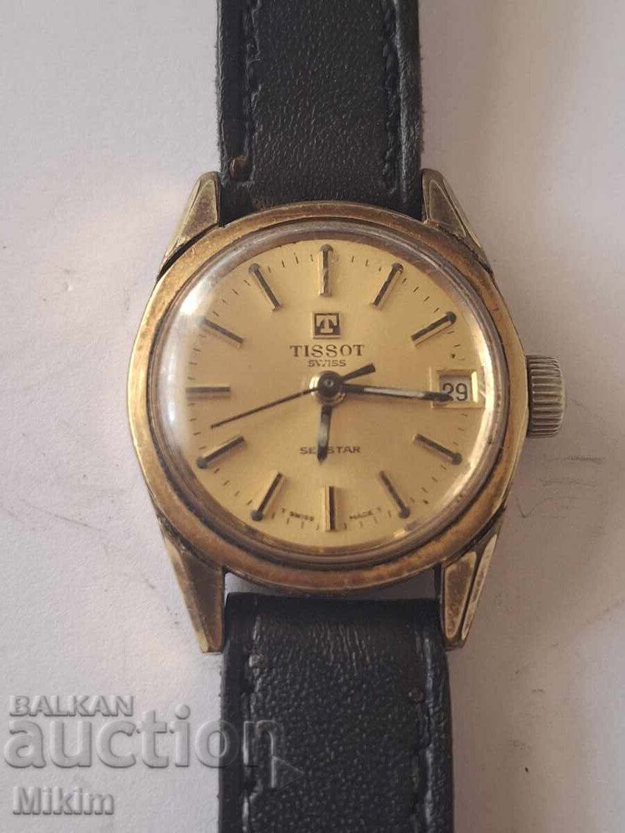 Ceas de damă Tissot placat cu aur Ceas de damă Tissot placat cu aur