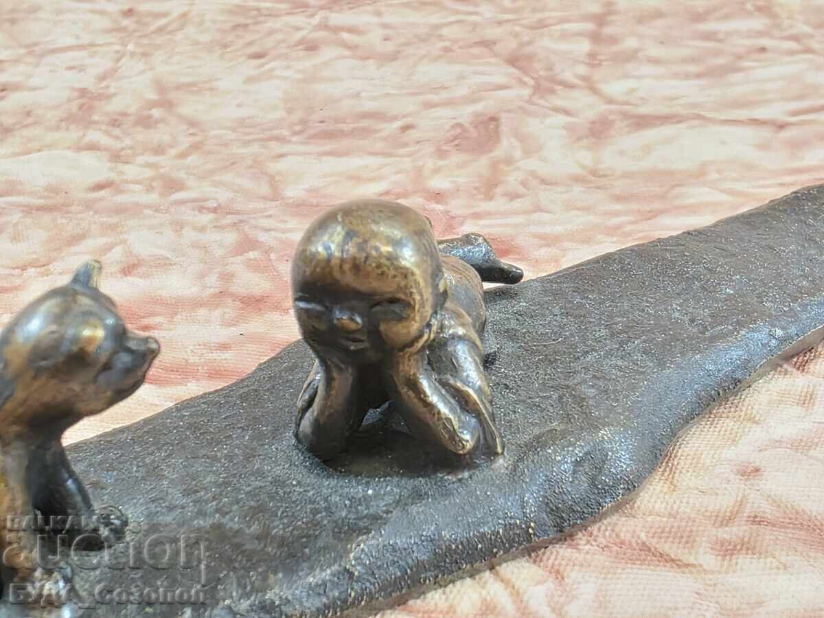 Veche greutate japoneză din bronz pentru caligrafie cu preț € 250.00 | 488.96 BGN