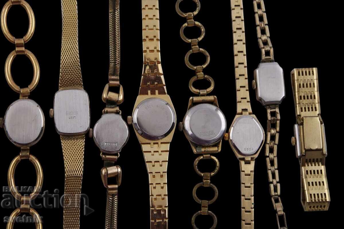 Lot 11 Ceasuri Vechi Germane și Elvețiene Placate cu Aur - 7