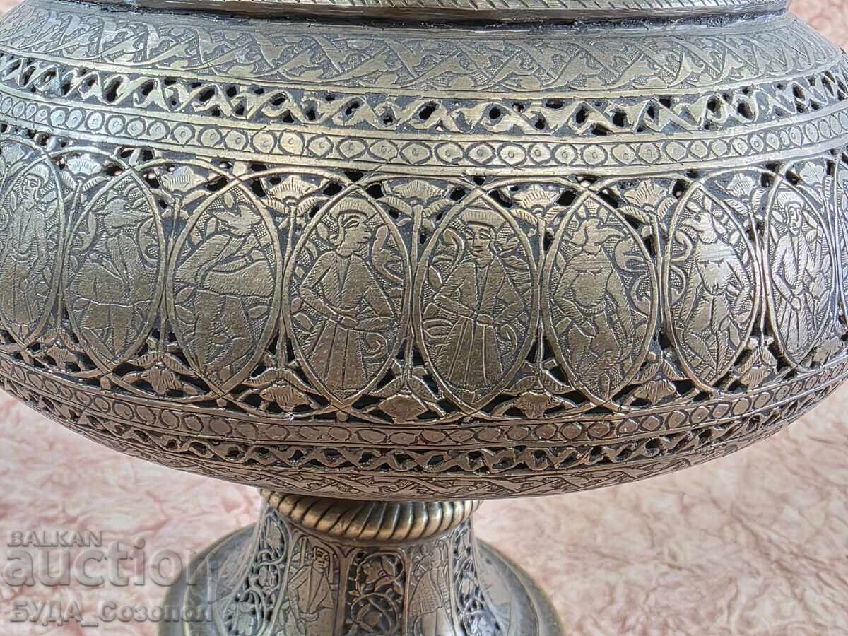 Kajar bronze vessel for fragrant resins - 6