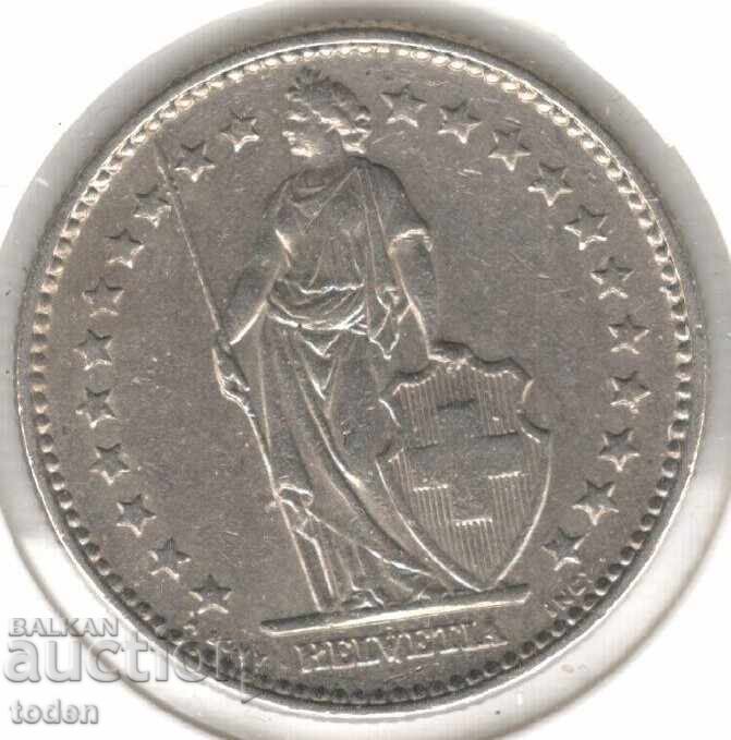 Elveția - 2 Franci - 1986 B - KM# 21a - Helvetia în picioare cu preț € 2.56 | 5.01 BGN