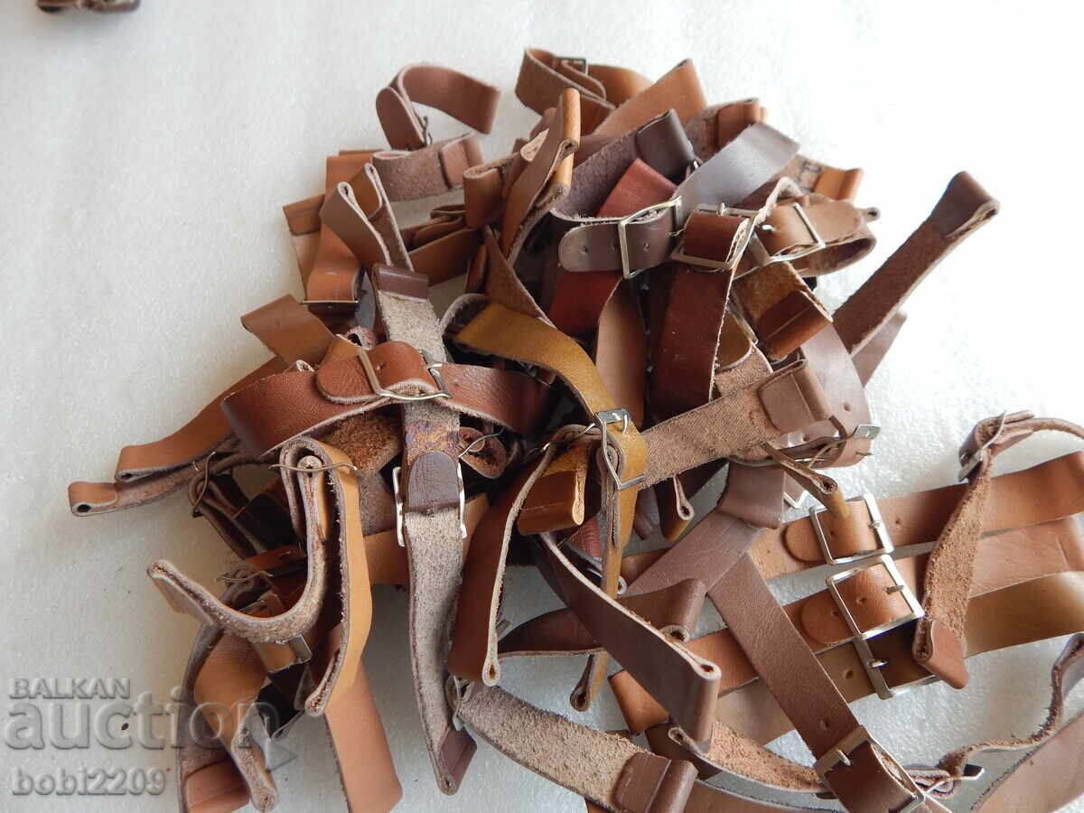 Lot of 53 Old Leather Wristwatch Straps, Soviet Era with price € 10.22 | 19.99 BGN Lot of 53 Old Leather Wristwatch Straps, Soviet Era with price € 10.22 | 19.99 BGN