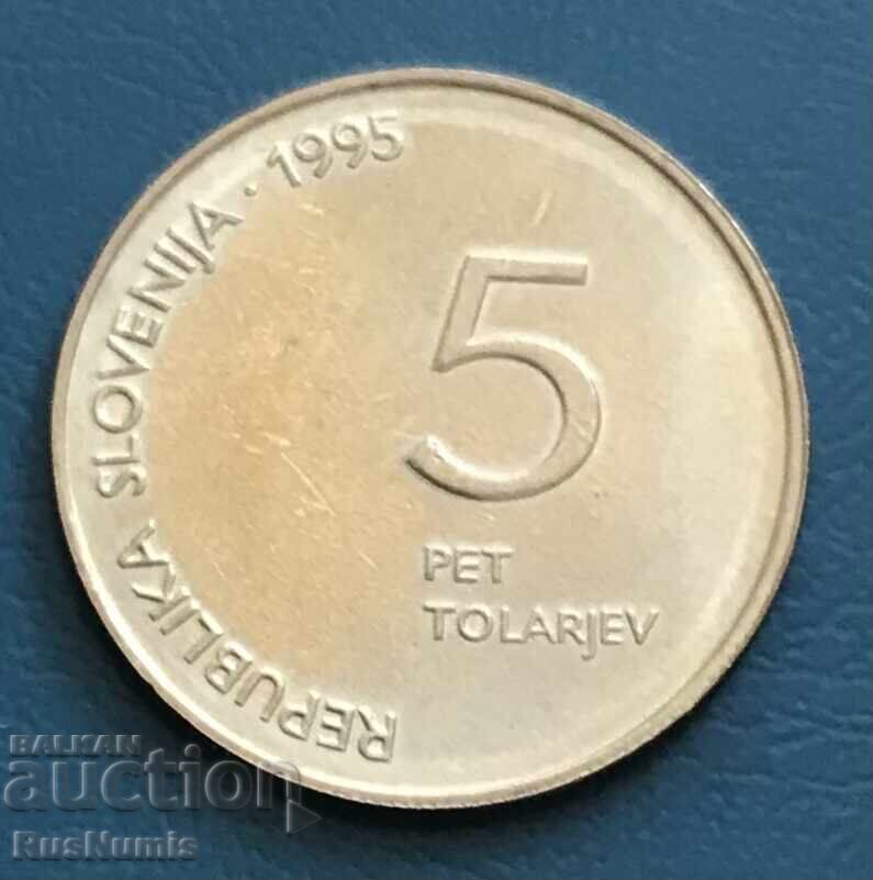 Словения.5 толара 1995г.50 год.от победата над фашизма.UNC. с цена € 5.01 | 9.80 лв. Словения.5 толара 1995г.50 год.от победата над фашизма.UNC. с цена € 5.01 | 9.80 лв.