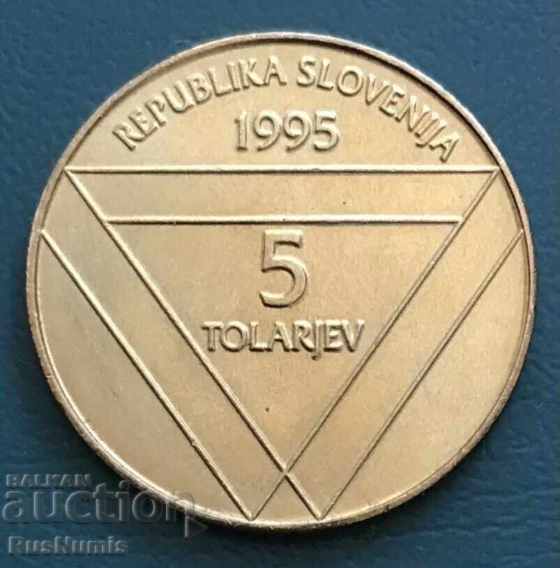 Словения.5 толара 1995 г. Кулата Алжаж.UNC. с цена € 4.60 | 9.00 лв.