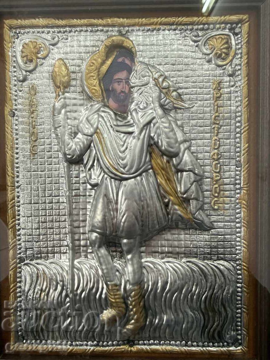 Παράδοση Χειροποίητη εικόνα - Άγιος Χριστόφορος. №7759