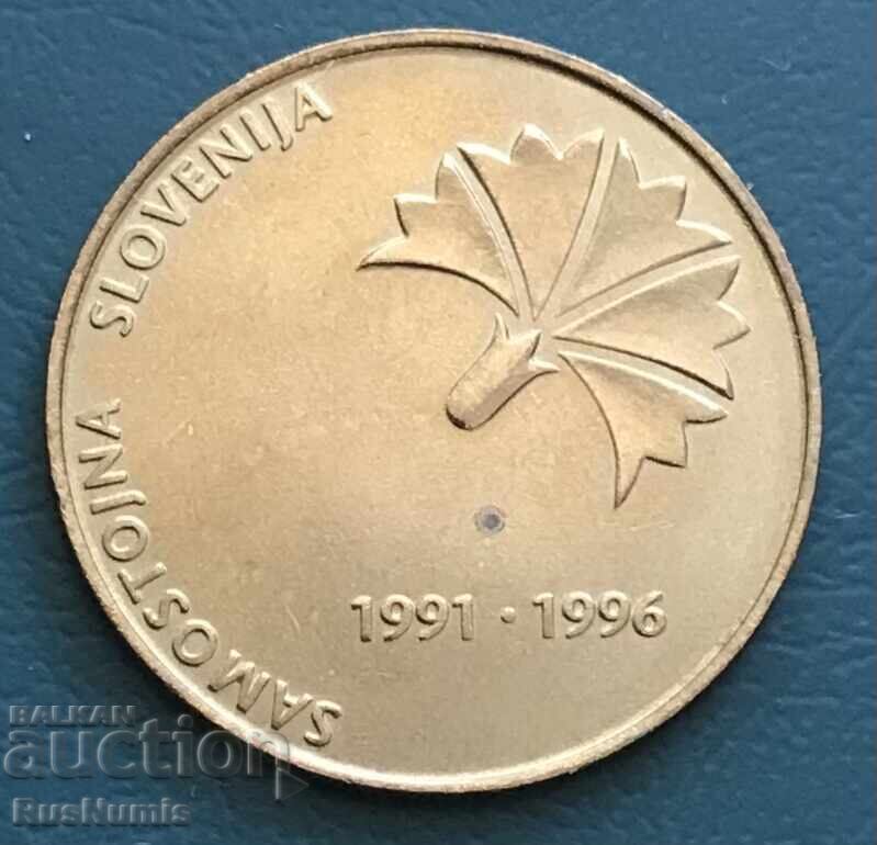 Slovenia.5 tolari 1996 5 ani Independenta.UNC. Slovenia.5 tolari 1996 5 ani Independenta.UNC.