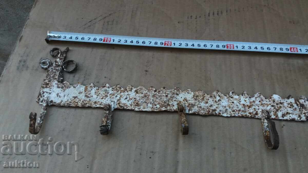 Wrought Iron Old Coat Rack - 6