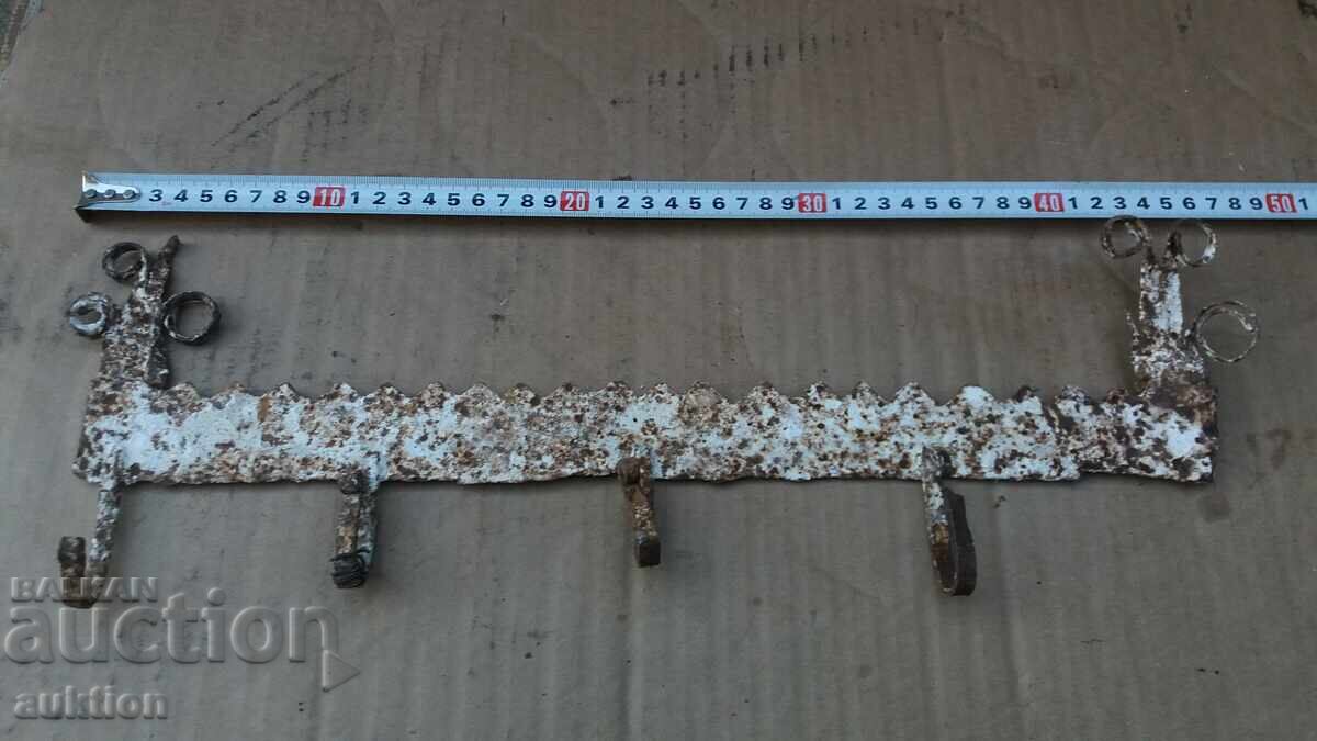 Wrought Iron Old Coat Rack - 7