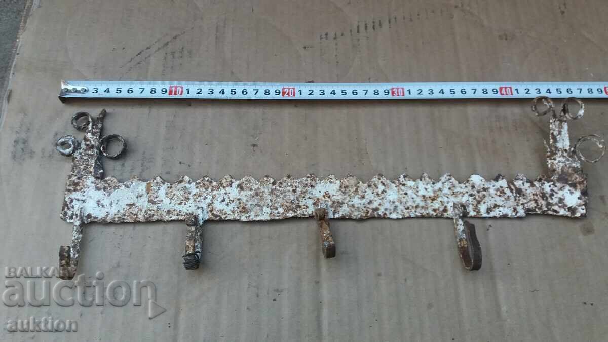 Wrought Iron Old Coat Rack