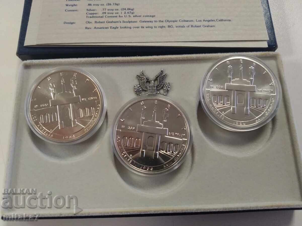 Комплект 3 х 1 долар 1984 година, САЩ - 5 Комплект 3 х 1 долар 1984 година, САЩ - 5