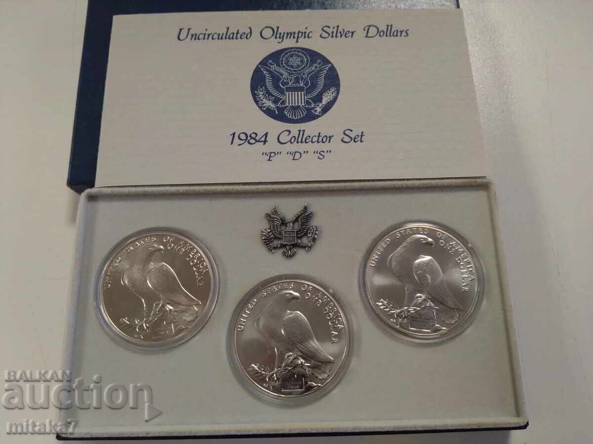 Set of 3 x 1 Dollar 1984, USA - 6