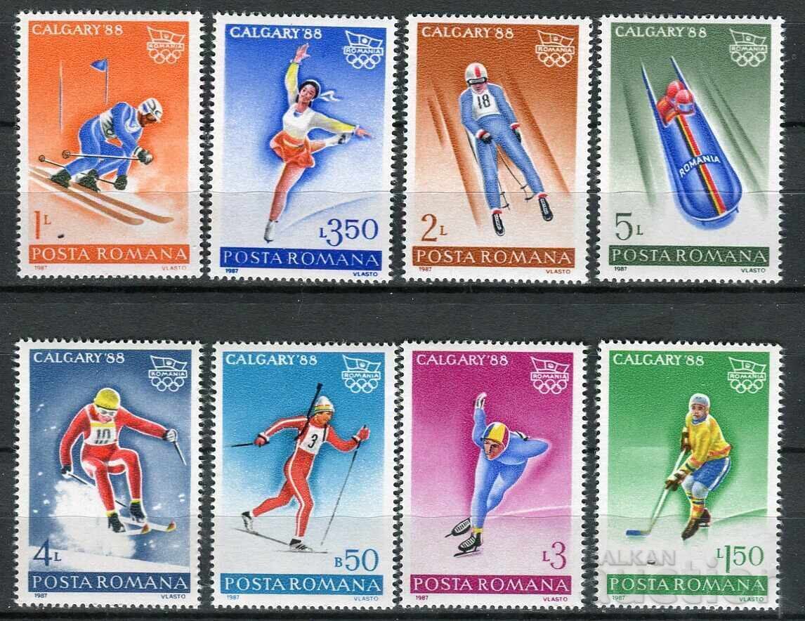 Румъния 1987г. MnH - Спорт, зимни спортове, олимпийски игри