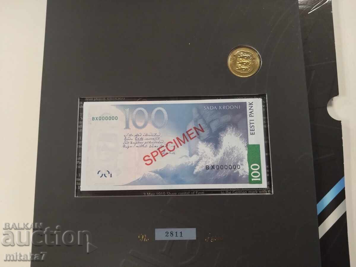 Livrarea Set monedă și bancnotă 1999, Estonia